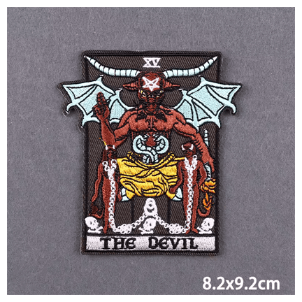 The Devil Tarot Iron On Patch - Ziya Blue