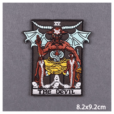 The Devil Tarot Iron On Patch - Ziya Blue