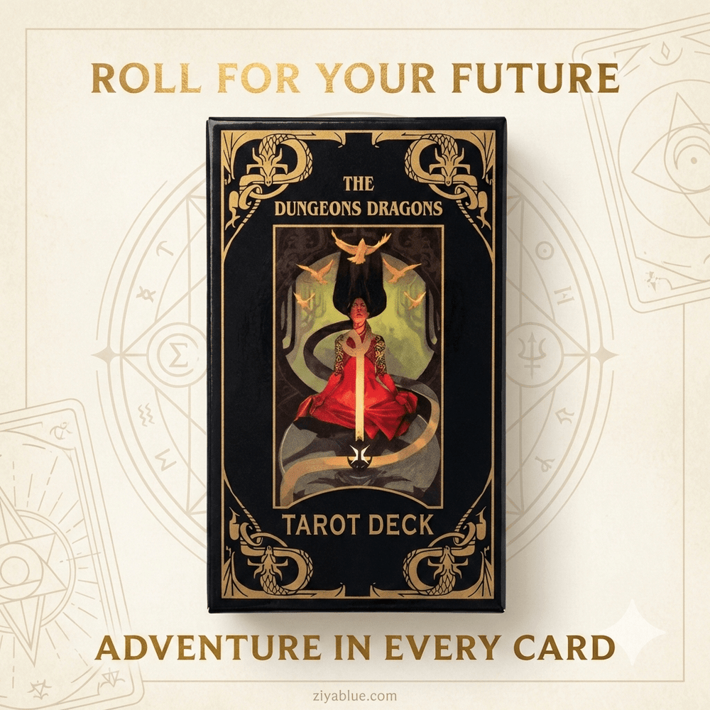 The Dungeons & Dragons Tarot Deck | Official 78 - Card Oracle Set - Ziya Blue
