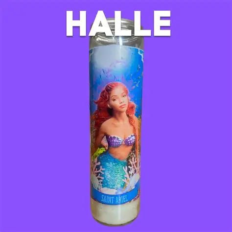The Luminary Halle Bailey Ariel Mermaid Alter Candle - Ziya Blue