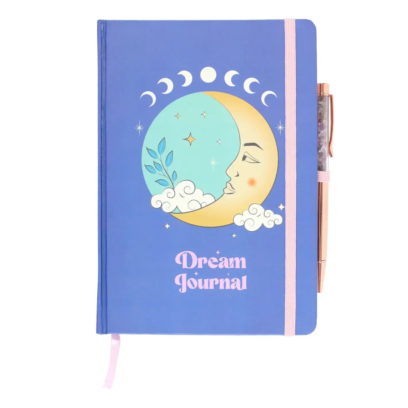 The Moon Dream Journal with Amethyst Pen - Ziya Blue