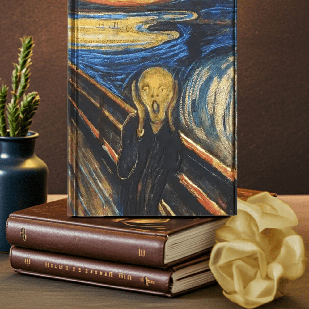 The Scream Foiled Journal by Edvard Munch 🎨😱 - Ziya Blue
