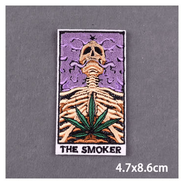 The Smoker Tarot Iron On Patch - Ziya Blue