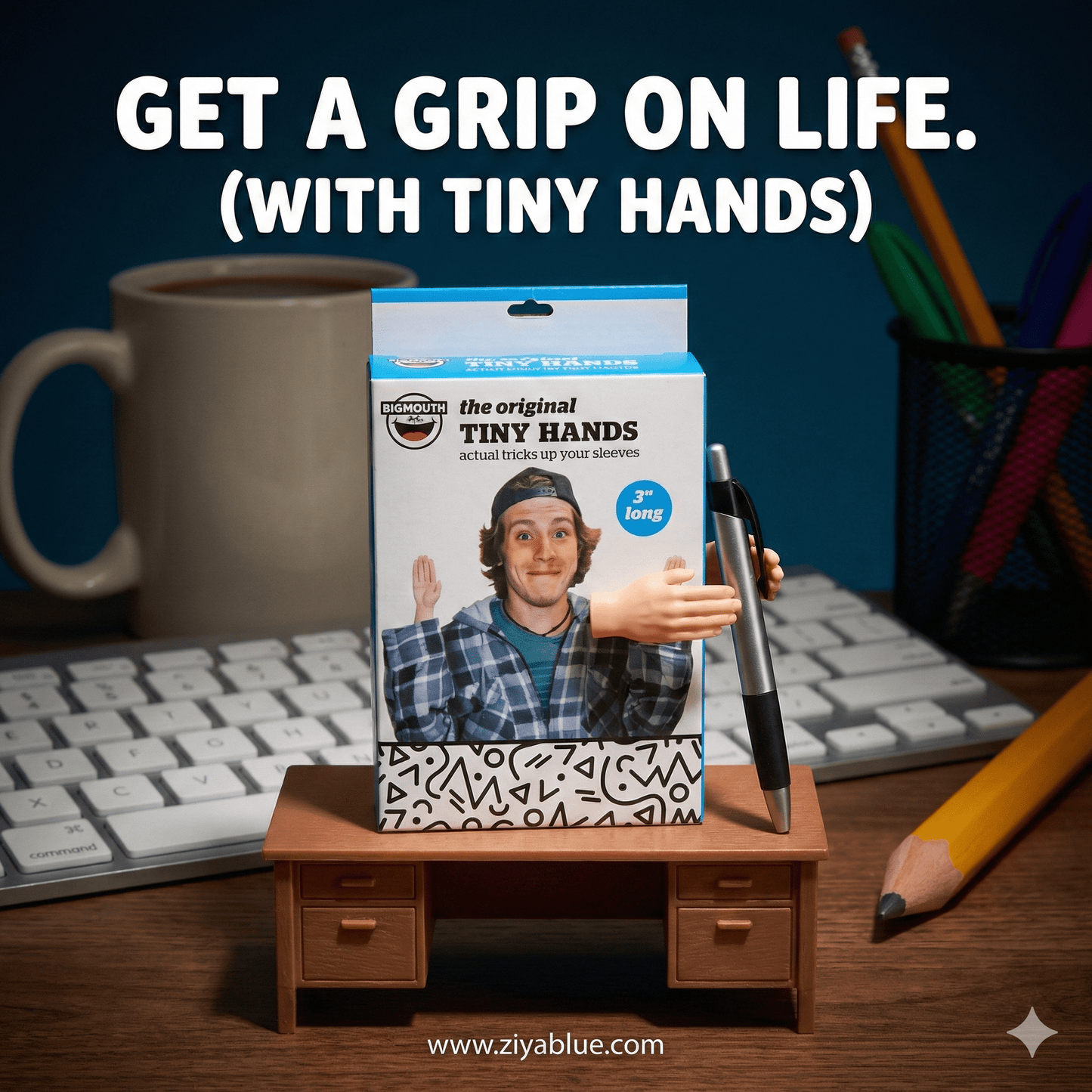 Tiny Hands – Realistic Miniature Hand Props (High - Five for Ants) - Ziya Blue