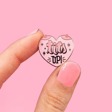 Tits Up Enamel Pin - Ziya Blue