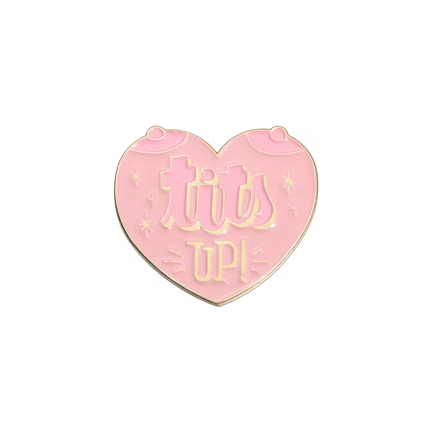 Tits Up Enamel Pin - Ziya Blue
