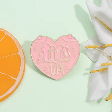 Tits Up Enamel Pin - Ziya Blue
