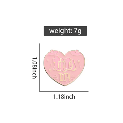 Tits Up Enamel Pin - Ziya Blue