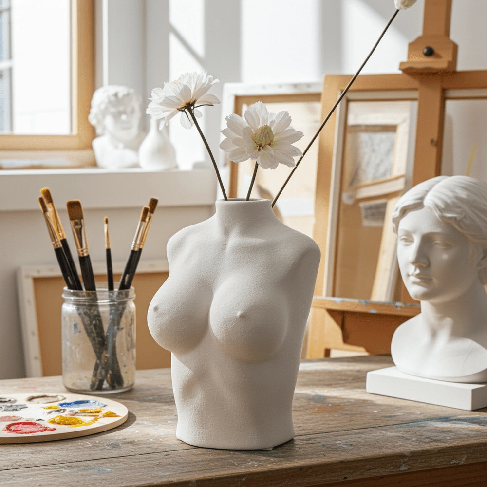 Torso Vase 6.5" - Ziya Blue