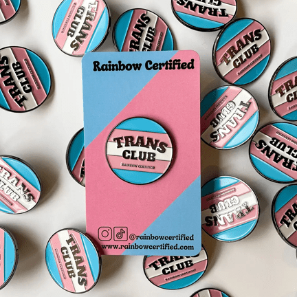 Trans Pride Club Pin - Ziya Blue