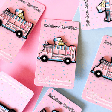 Transgender Ice Cream Truck Pin - Ziya Blue