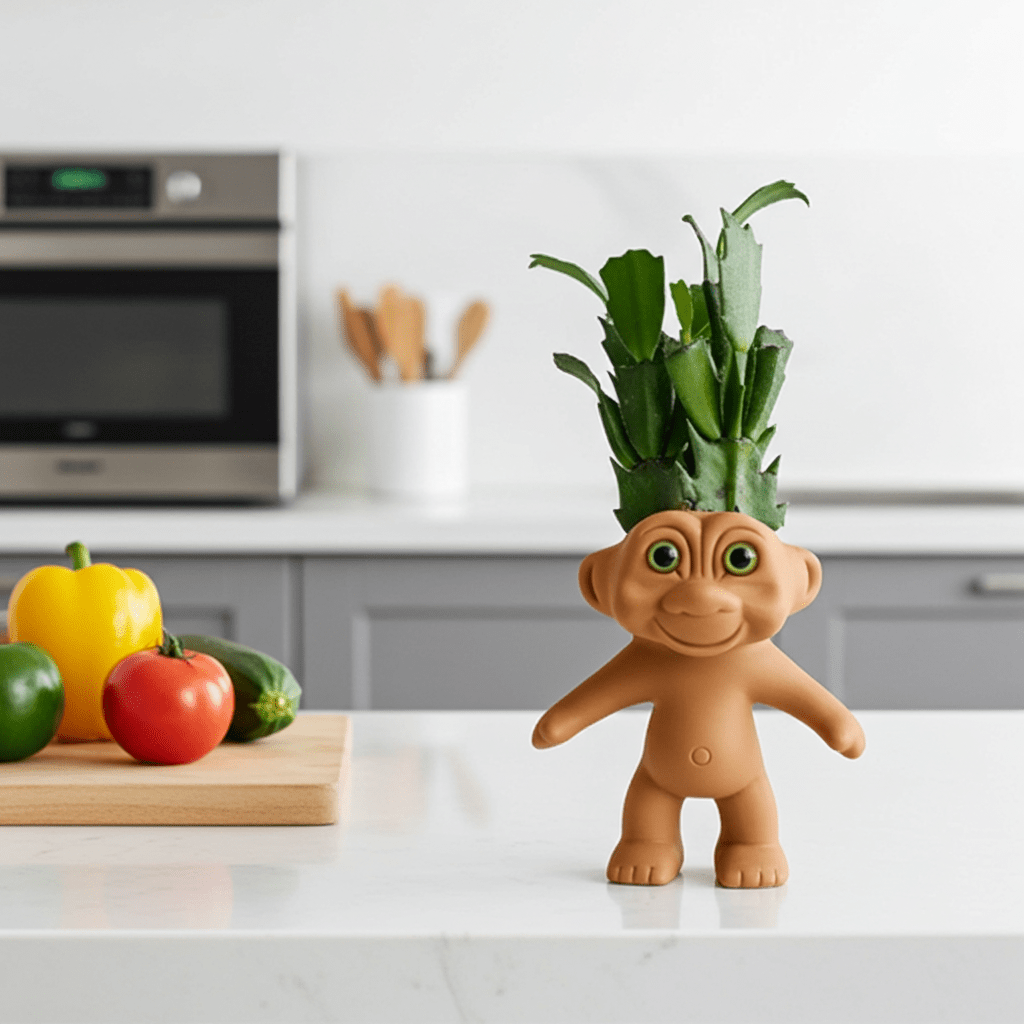 Troll Doll Planter - Ziya Blue