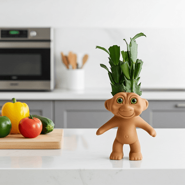 Troll Doll Planter - Ziya Blue