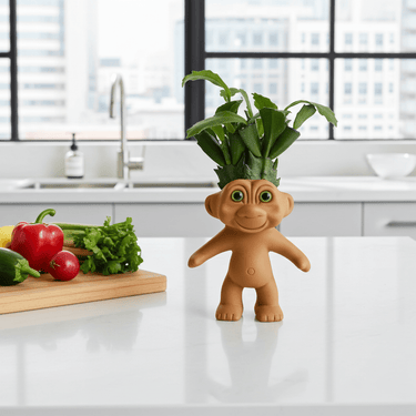 Troll Doll Planter - Ziya Blue