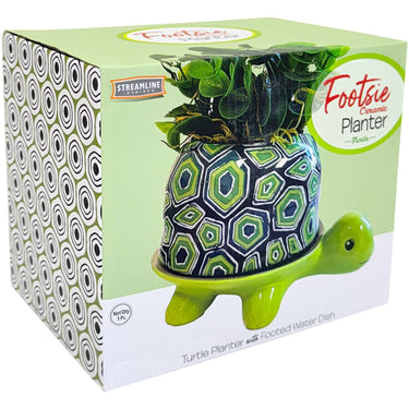 Turtle Footsie Planter - Ziya Blue