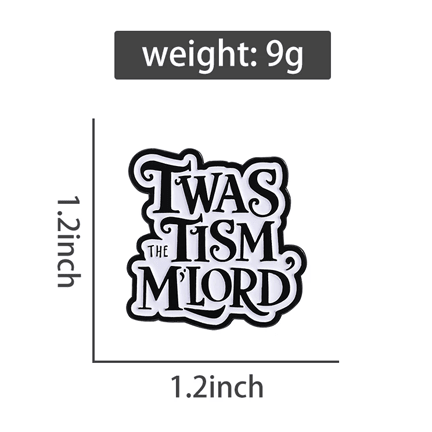 "Twas the Tism M'Lord" Enamel Pin | The Neurospicy Badge of Honor - Ziya Blue