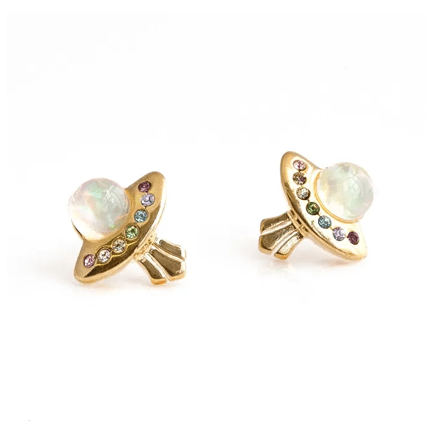UFO Stud Earrings - Ziya Blue