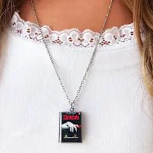 Unlock the Mystery: Dracula Book Locket - Ziya Blue