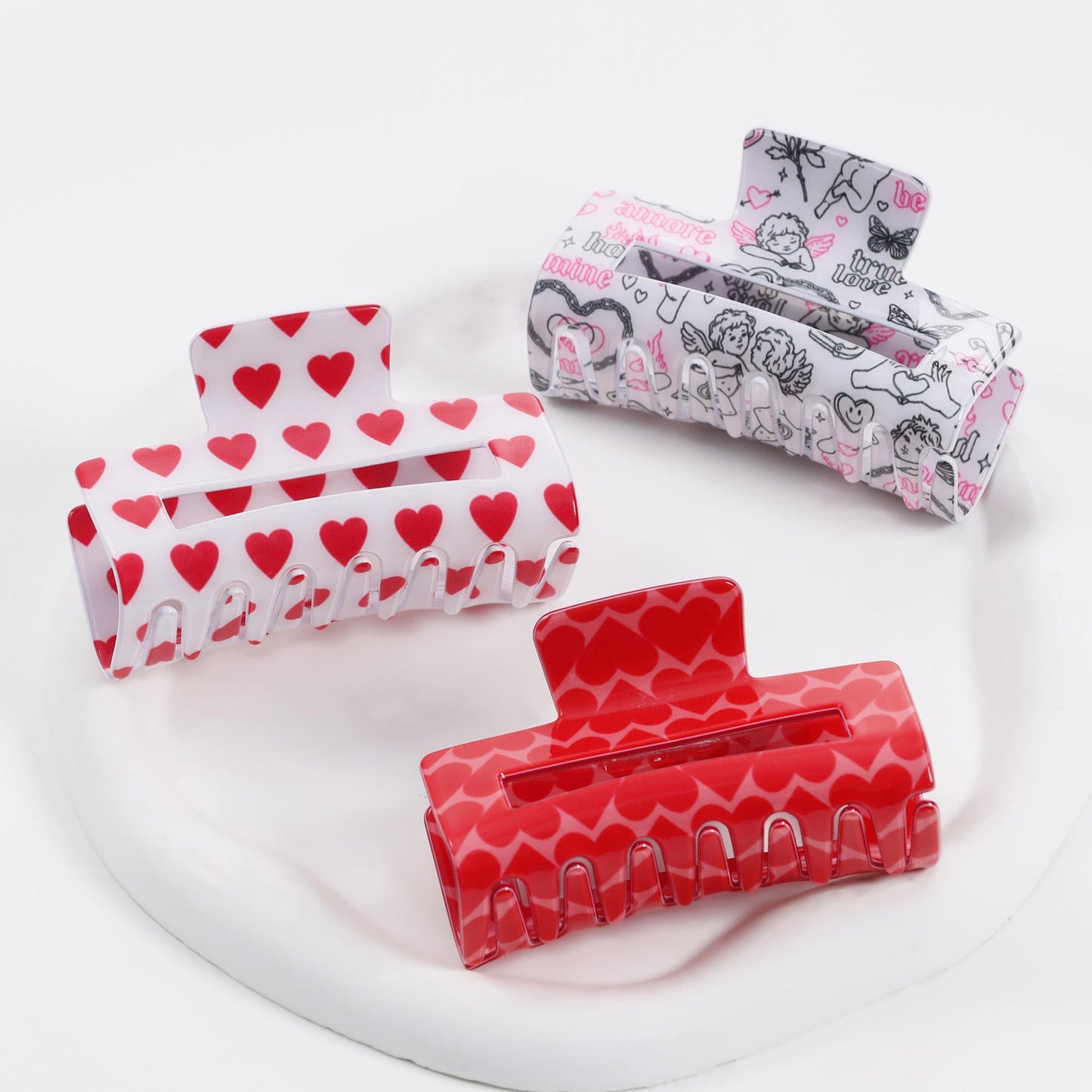 Valentines Hair Claw - Ziya Blue