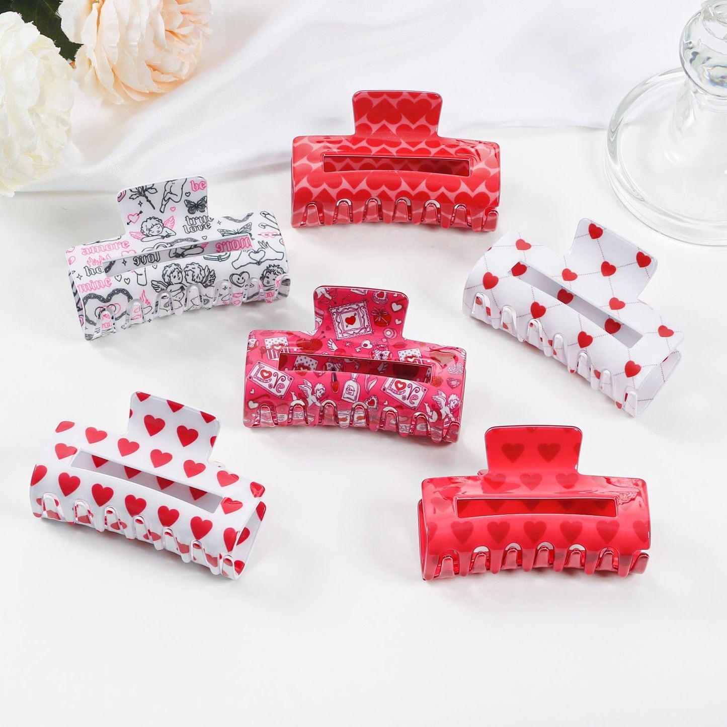 Valentines Hair Claw - Ziya Blue