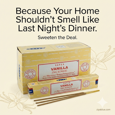 Vanilla Incense Sticks (15 g) 🍦✨ - Ziya Blue