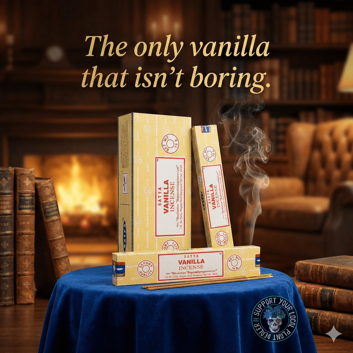 Vanilla Incense Sticks (15 g) 🍦✨ - Ziya Blue