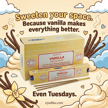 Vanilla Incense Sticks (15 g) 🍦✨ - Ziya Blue