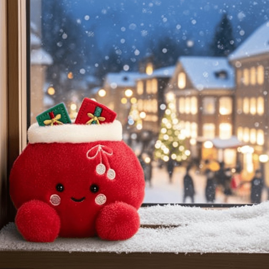 Velvet Santa Bag - Ziya Blue