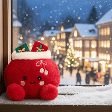 Velvet Santa Bag - Ziya Blue