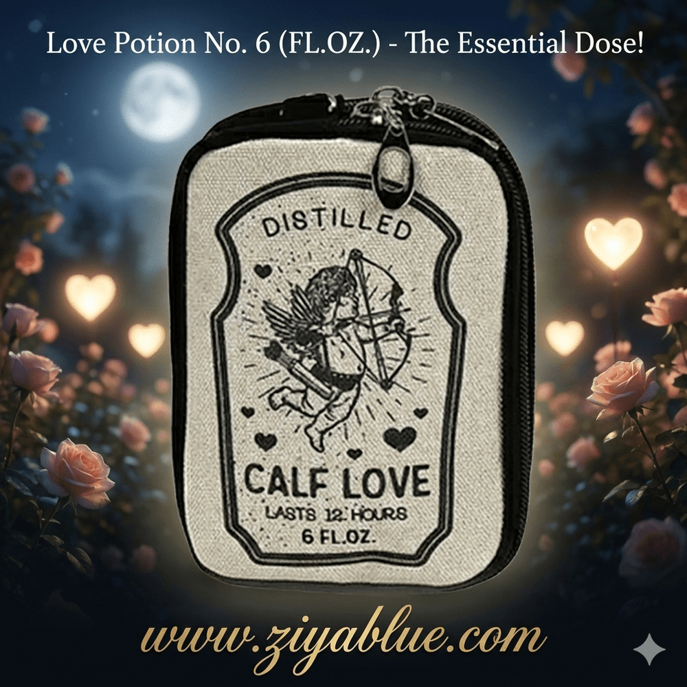 Vintage Print - Cupid Love Wristlet - Ziya Blue