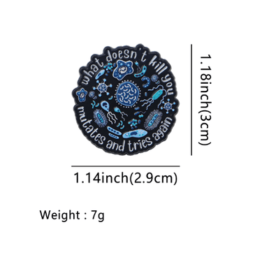 What Doesn't Kill You Mutates Enamel Pin - Blue - Ziya Blue