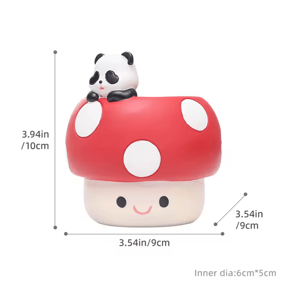 🐾 Whimsical Mushroom Animal Planter 🍄🌿 - Ziya Blue