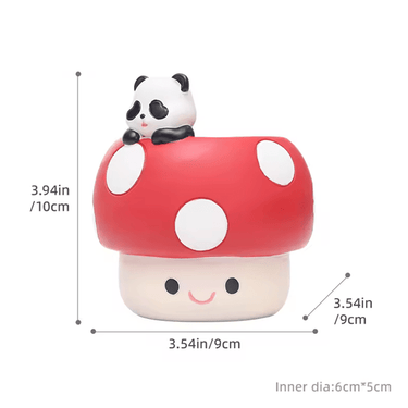 🐾 Whimsical Mushroom Animal Planter 🍄🌿 - Ziya Blue