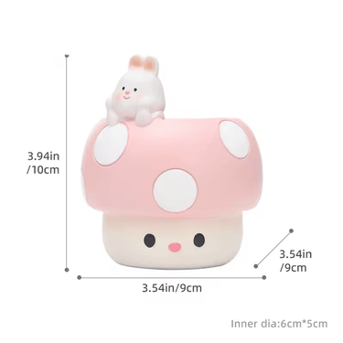 🐾 Whimsical Mushroom Animal Planter 🍄🌿 - Ziya Blue