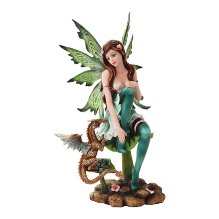 Winged Wonders: Dragon Fairy Statue 🐉🧚 - Ziya Blue