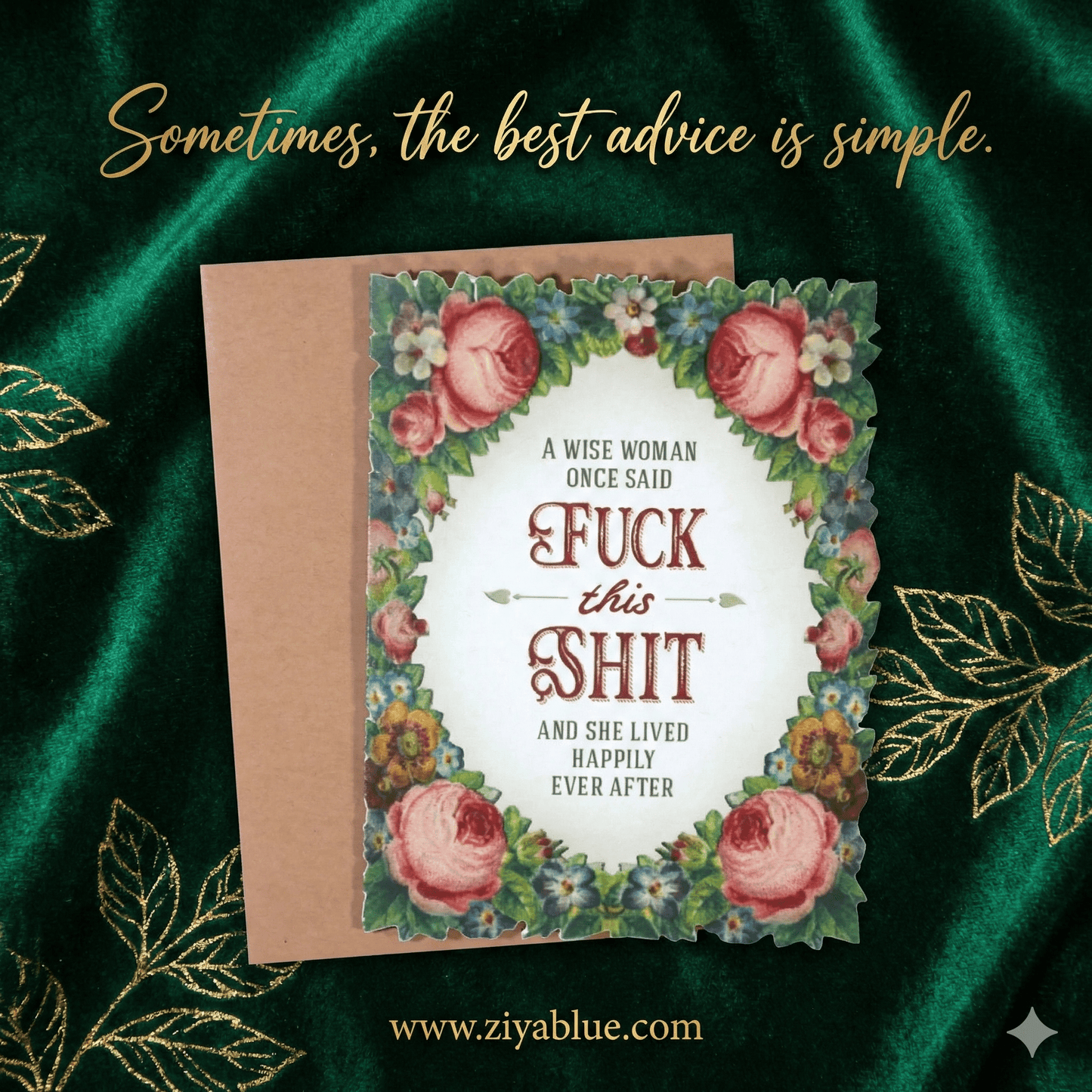 Wise Woman Card - Ziya Blue