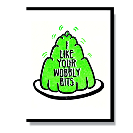 Wobbly Bits Card - Ziya Blue