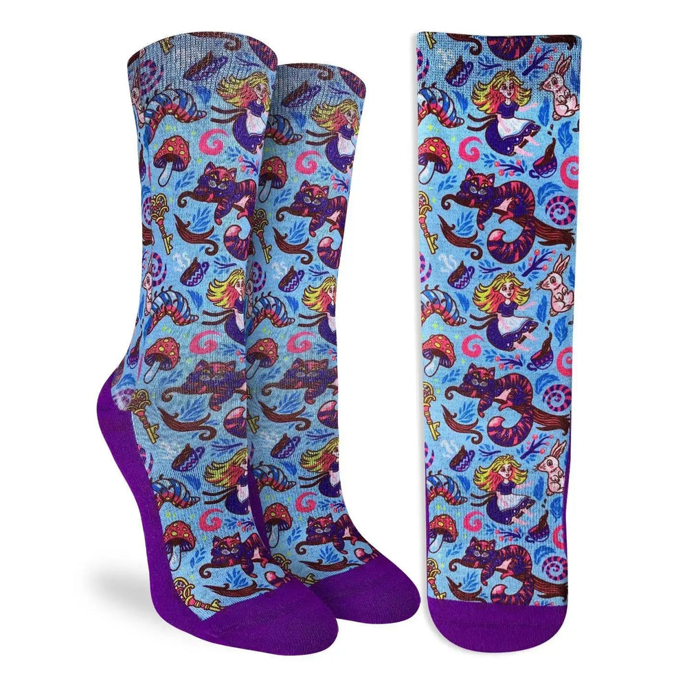Women's Alice in Wonderland Socks - Ziya Blue