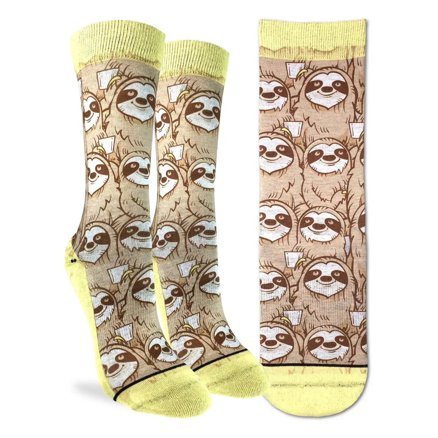 Women's Coffee Sloth Socks - Ziya Blue