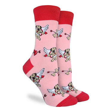 Women's Cupid Pugs Socks - Ziya Blue