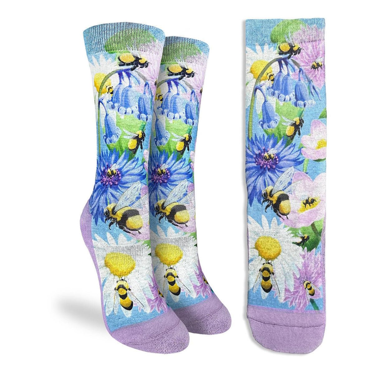 Women's Honey Bees Socks - Ziya Blue