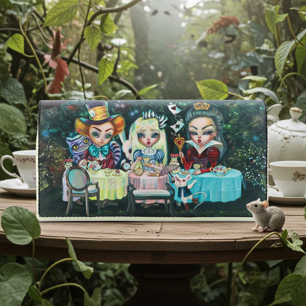 Wonderland Wallet: A Pocketful of Whimsy! 🐰✨ - Ziya Blue