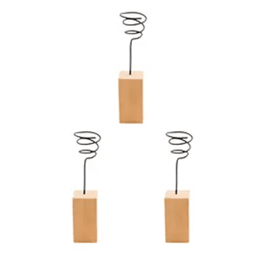 Wood and Spiral Airplant Holder - Ziya Blue