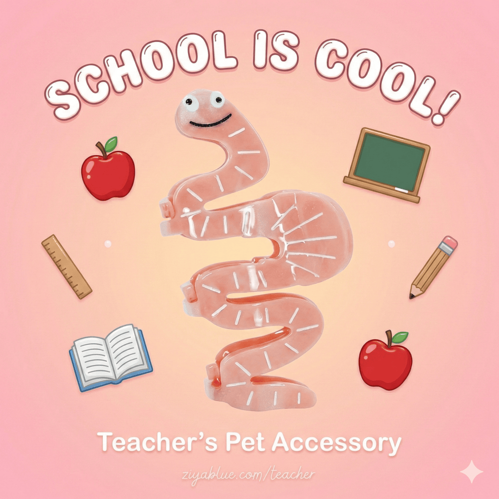 Worm Hair Claw – The "Early Bird" Style Essential - Ziya Blue