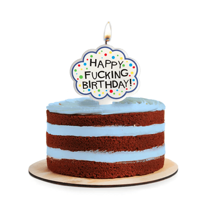 X - Rated Birthday Candle - Ziya Blue