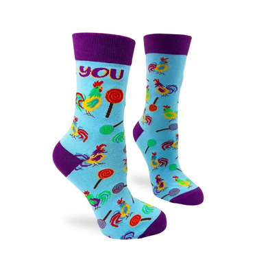 You Cocksucker Womans Crew Socks - Ziya Blue