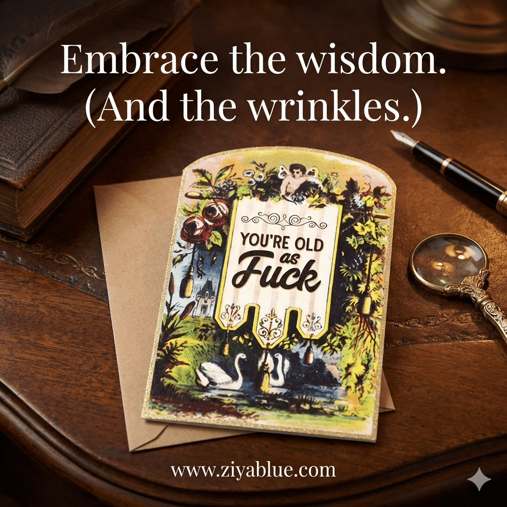 "You’re Old as F*ck" Birthday Card - Ziya Blue