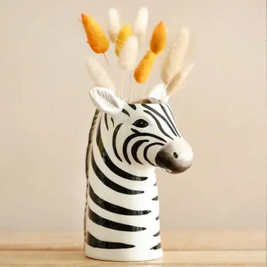 Zebra Vase - Ziya Blue