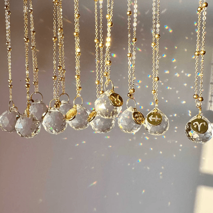 Zodiac Car Charm Suncatcher - Ziya Blue