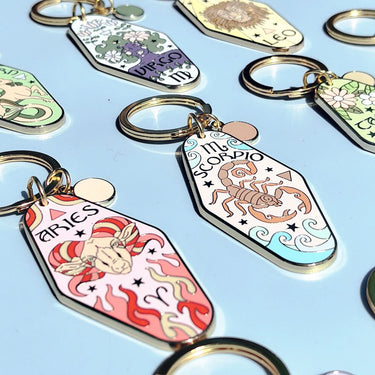 Zodiac Keychain - Ziya Blue
